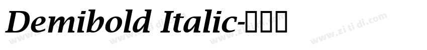 Demibold Italic字体转换
